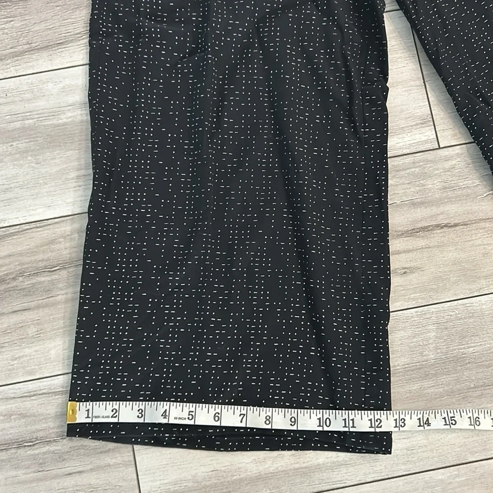Eileen Fisher Morse code wide leg tencel pull on draw string pants size medium